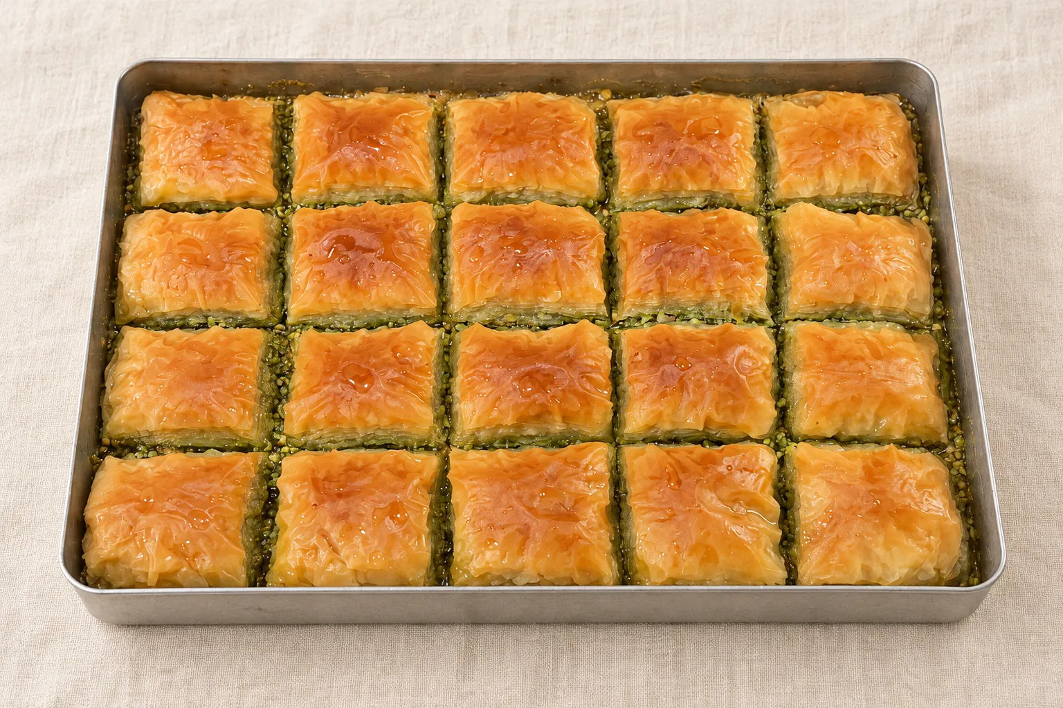 20 dilimlik Grand Baklava tepsisi.